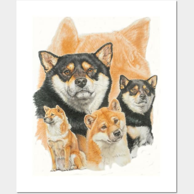 Shiba Inu Medley Wall Art by BarbBarcikKeith